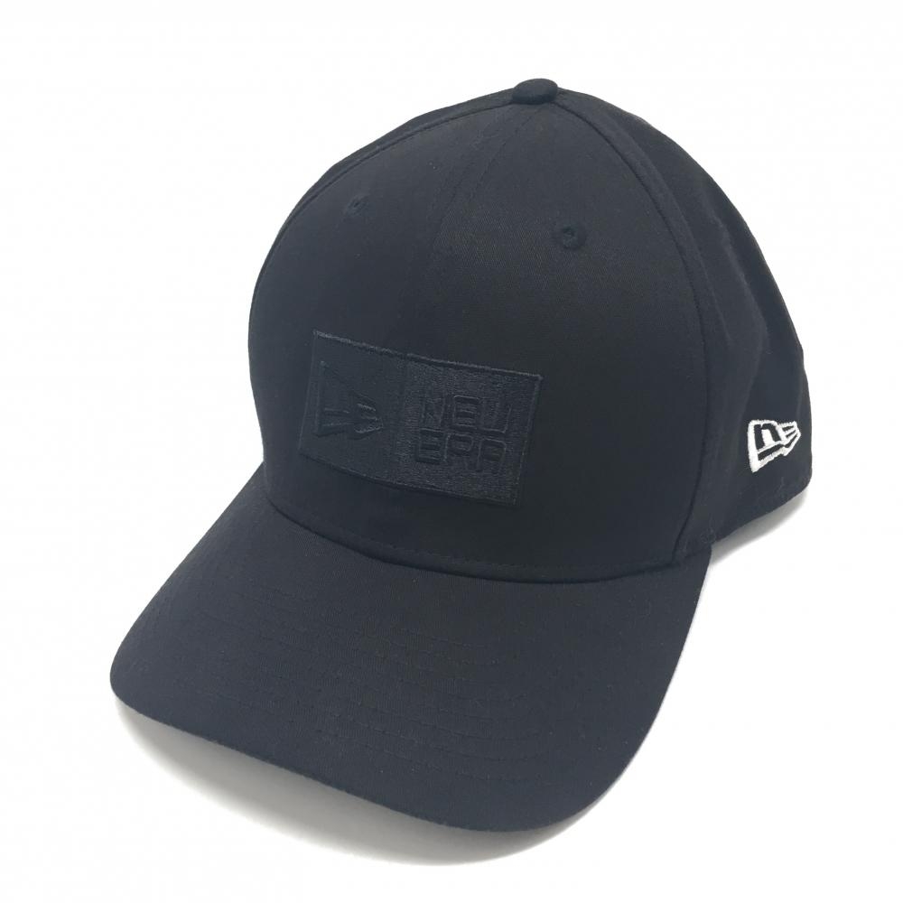 【超美品】ニューエラ キャップ 黒 ロゴ刺しゅう 汗取りパッド付 LARGE/XLARGE   ゴルフウェア New Era