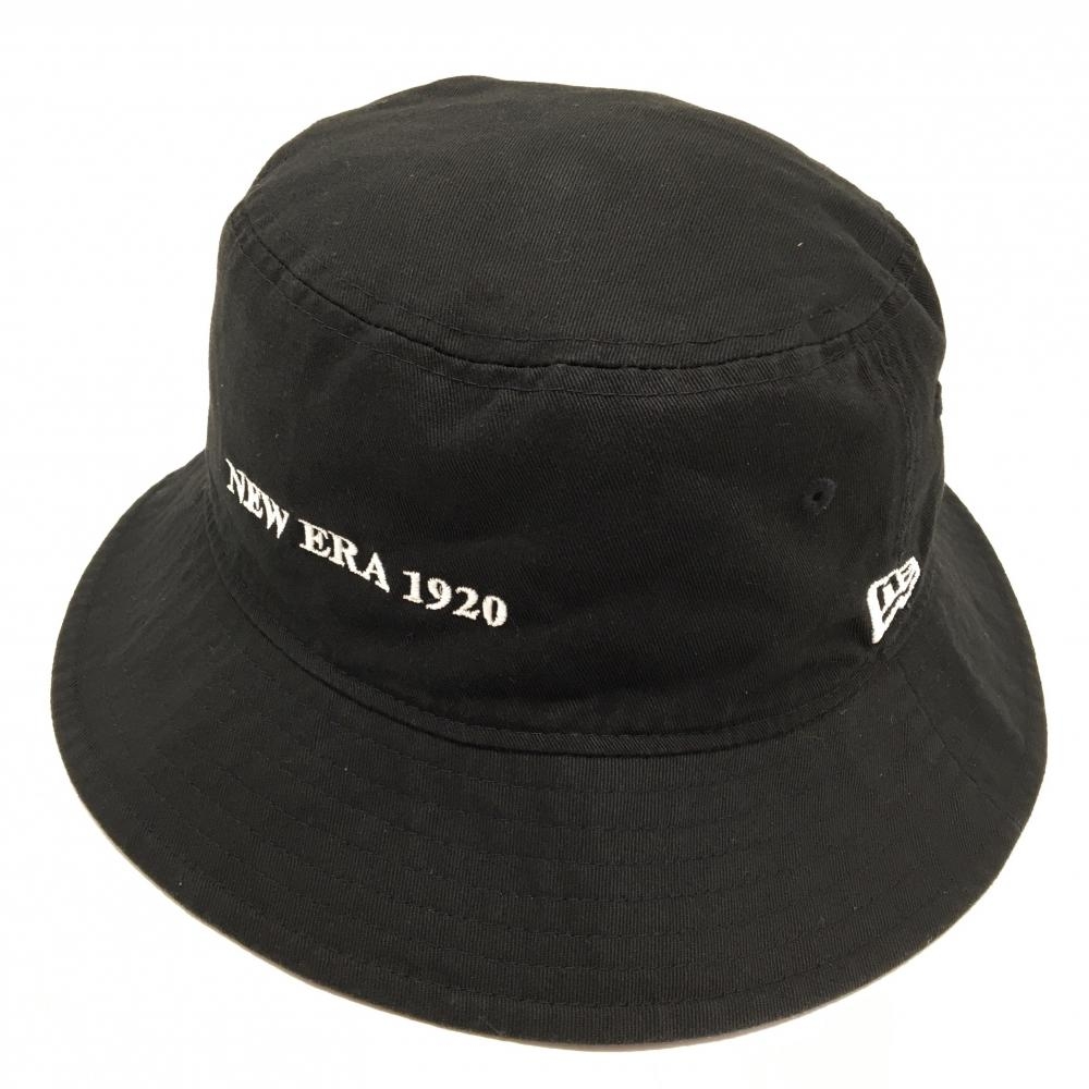 【美品】ニューエラ リバーシブルハット 黒×ブルー ロゴ刺しゅう    ゴルフウェア New Era
