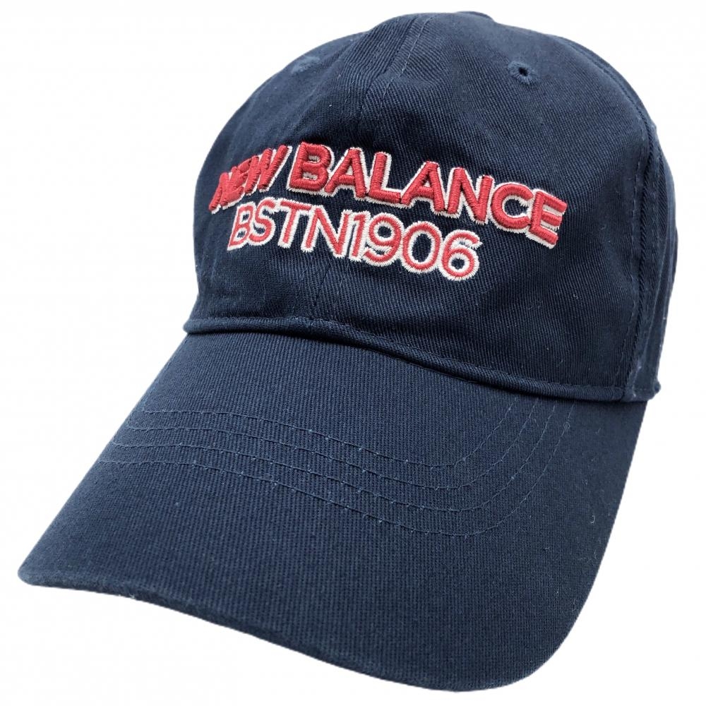 【美品】ニューバランスゴルフ キャップ ネイビー×レッド 立体ロゴ刺しゅう FR  ゴルフウェア New Balance