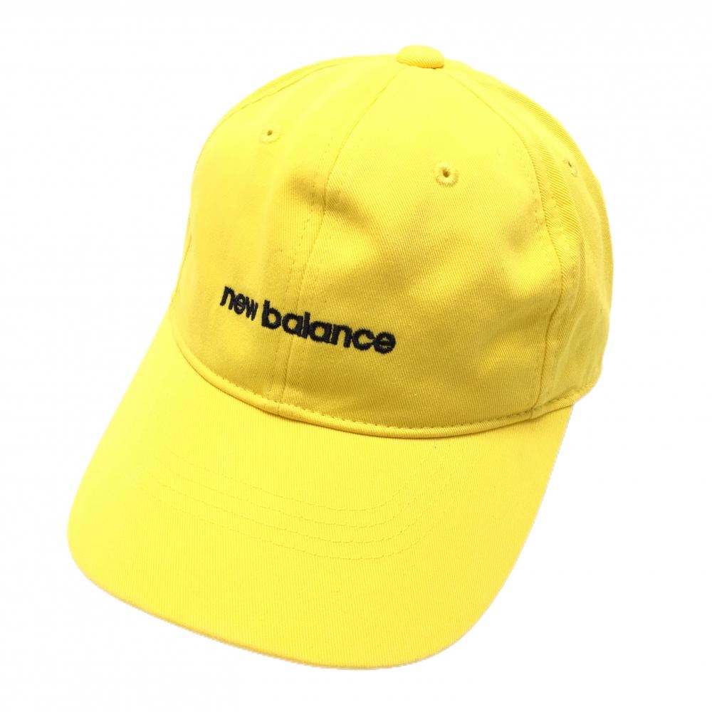 【超美品】ニューバランスゴルフ キャップ イエロー×黒 ロゴ刺しゅう FR   ゴルフウェア New Balance
