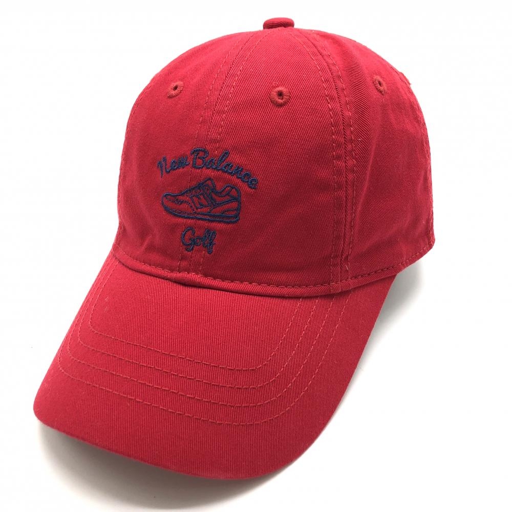 ニューバランスゴルフ キャップ レッド×ネイビー ロゴ刺しゅう FR   ゴルフウェア New Balance