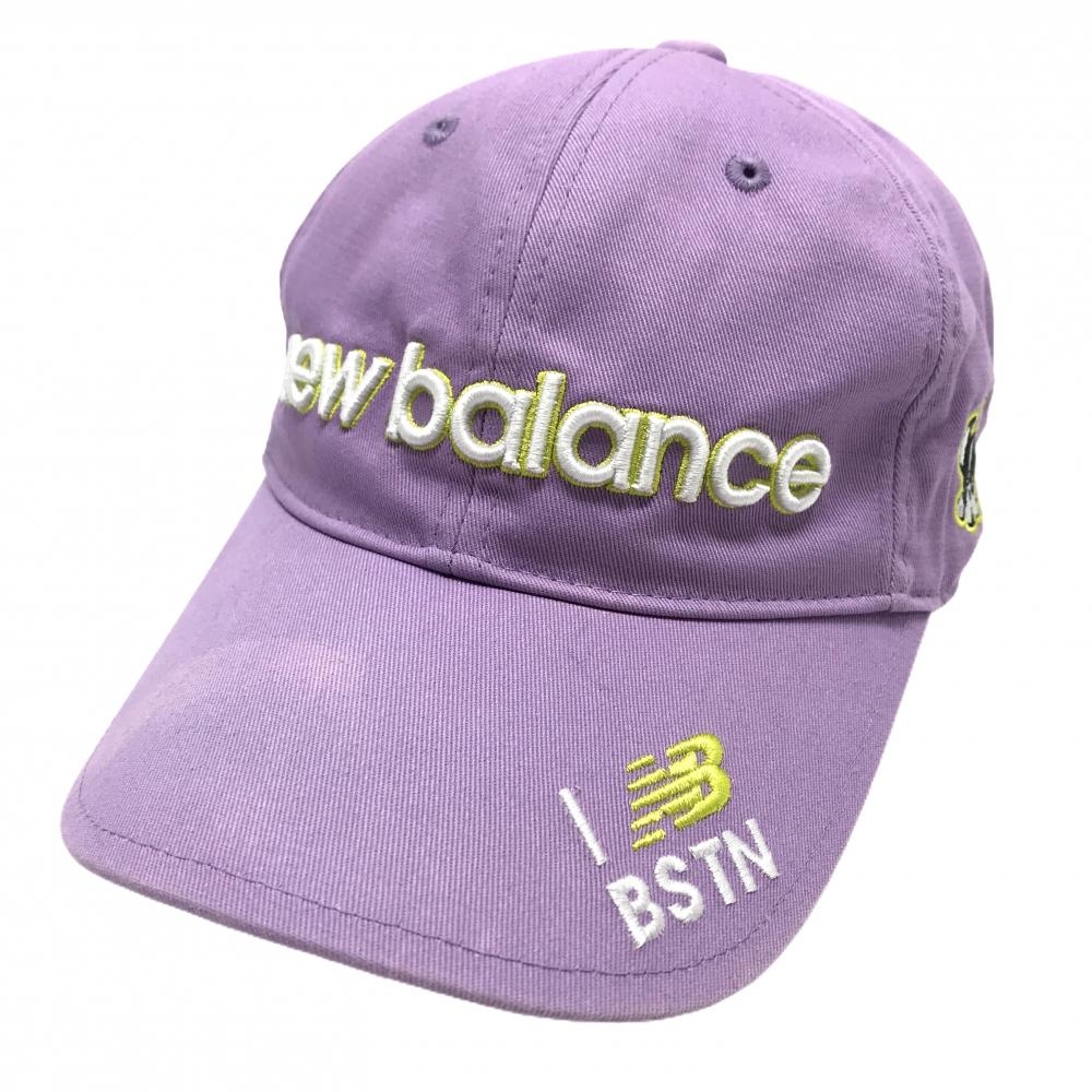 ニューバランスゴルフ キャップ ライトパープル×白 裏地一部メッシュ ボストンテリア FR   ゴルフウェア New Balance