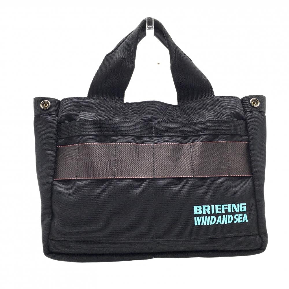 ブリーフィング×ウィンダンシー カートバッグ 黒 内外ポケット WIND AND SEA  ゴルフ BRIEFING