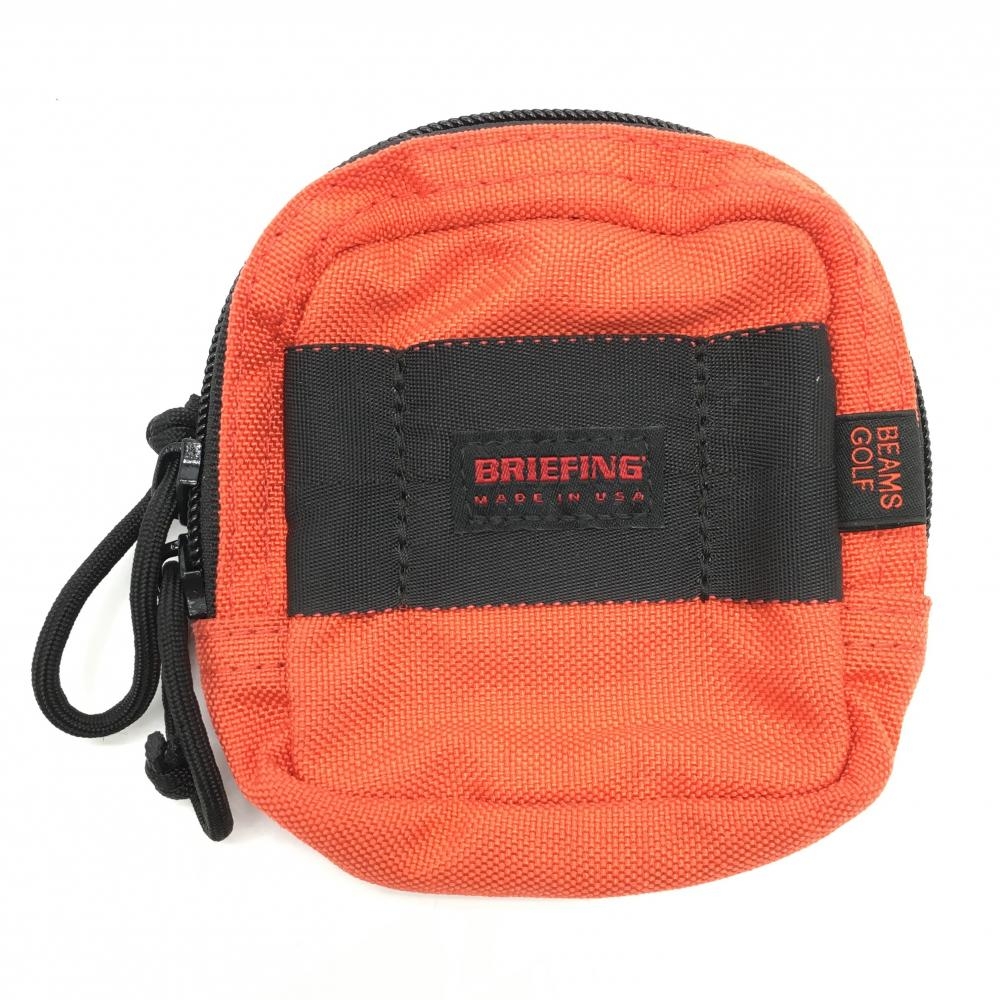 【美品】ブリーフィング ボールケース オレンジ×黒 ポーチゴルフ BRIEFING