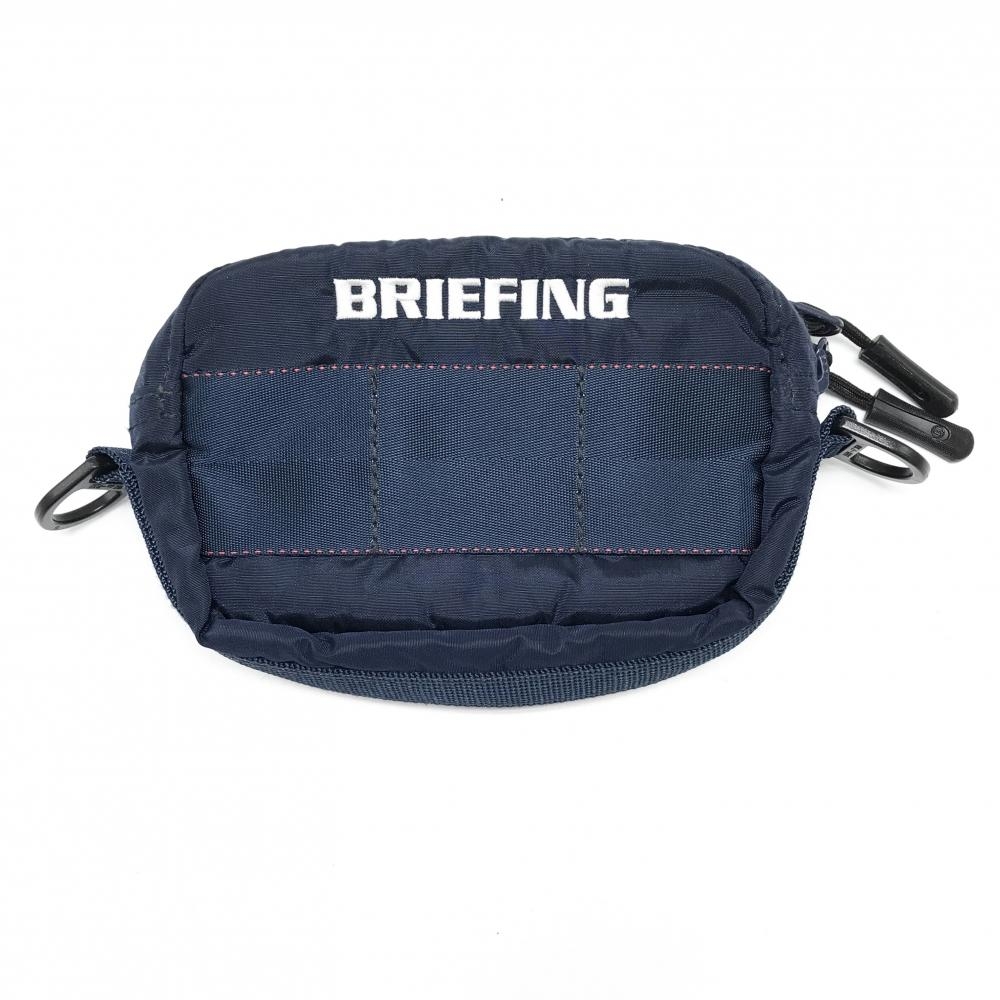 【美品】ブリーフィング ポーチ ネイビー 内ポケット ロゴ刺しゅう ゴルフ BRIEFING