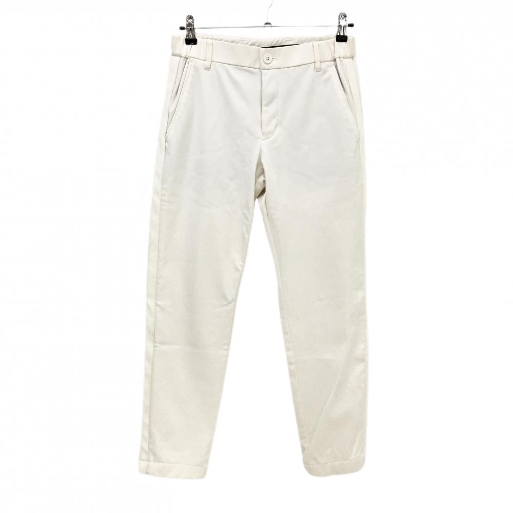 23区ゴルフ パンツ 白 サイドリブライン ストレッチ 裏微起毛  メンズ M ゴルフウェア 23区