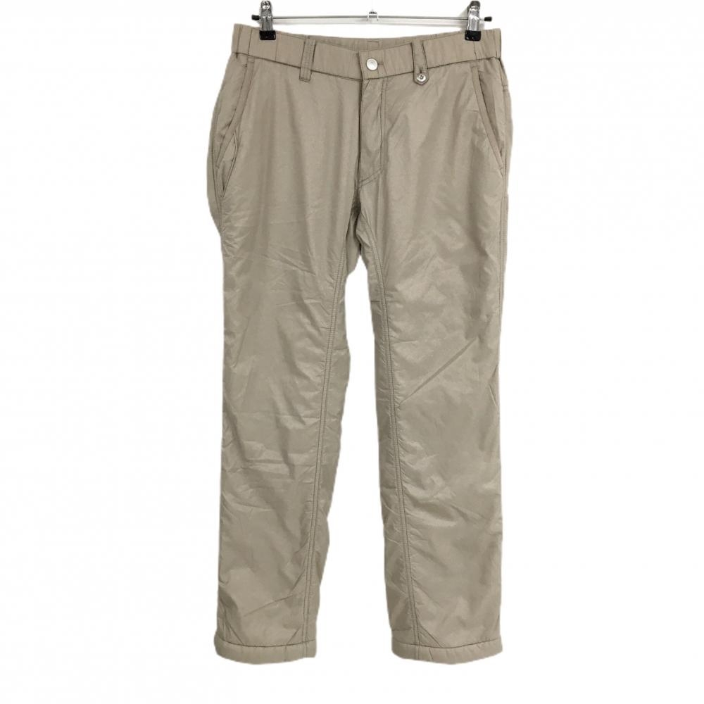 【超美品】アダバット 中綿ナイロンパンツ ベージュ 裏微起毛 無地 メンズ 48(L) ゴルフウェア adabat