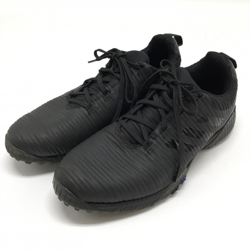 【美品】アディダス ゴルフシューズ 黒 FW4993 コードカオス スパイクレス メンズ 27.0 ゴルフウェア adidas
