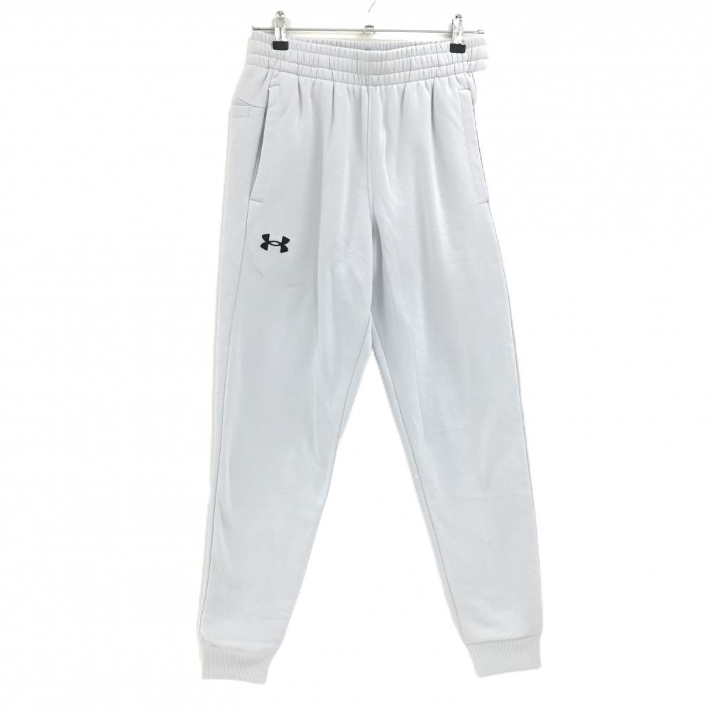 アンダーアーマー ジョガーパンツ ライトグレー ロゴシリコンワッペン 裏起毛 ウエストゴム メンズ MD/M/M ゴルフウェア UNDER ARMOUR