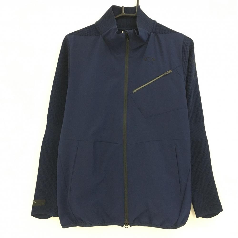 【超美品】オークリー 切替ジャケット ネイビー 袖ニット  メンズ M ゴルフウェア Oakley