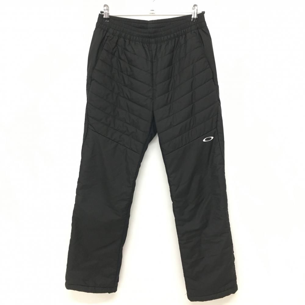 【超美品】オークリー 中綿パンツ 黒 一部切替 裾ドローコード メンズ M ゴルフウェア Oakley 画像