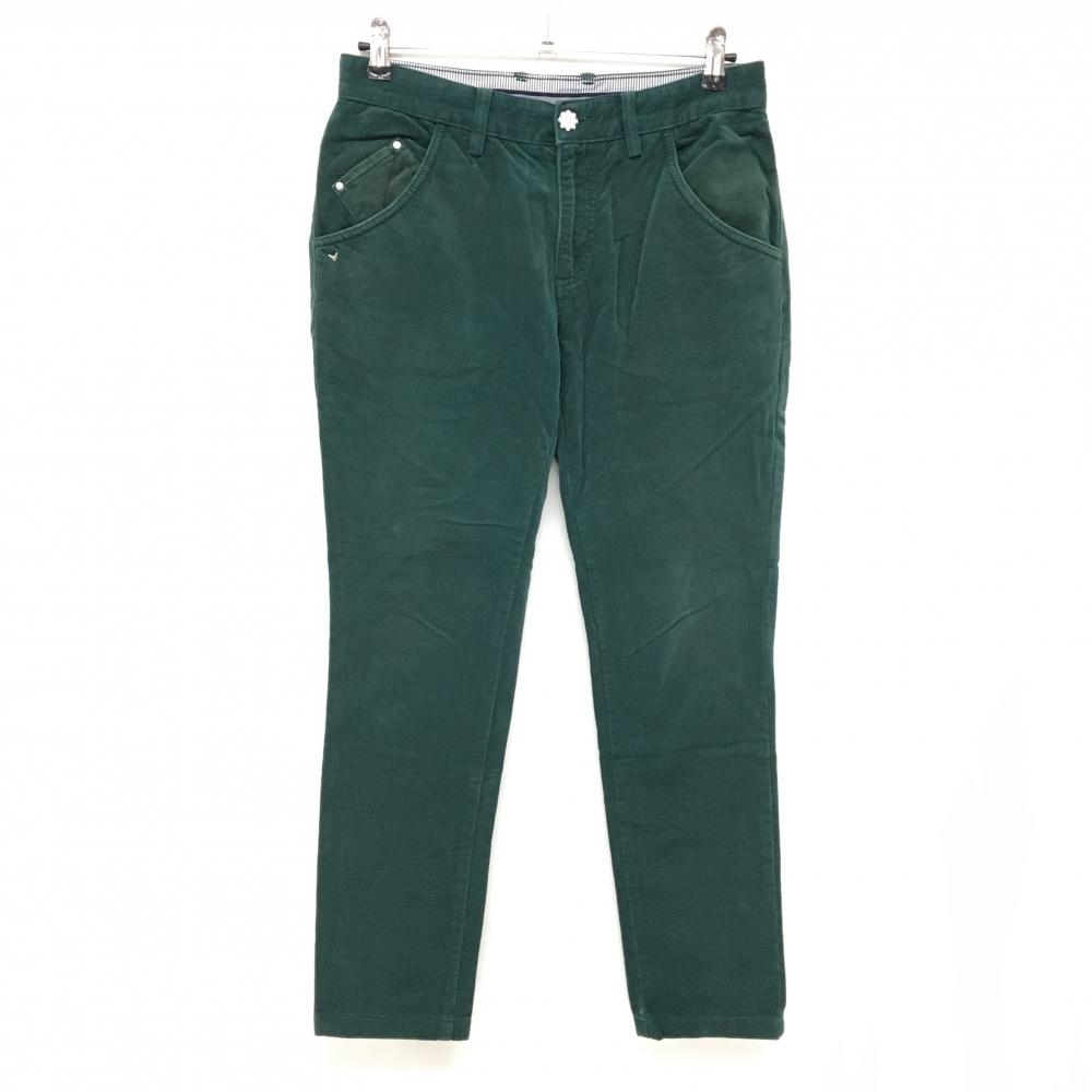 キャロウェイ パンツ グリーン 無地 表微起毛 ストレッチ  メンズ S ゴルフウェア Callaway