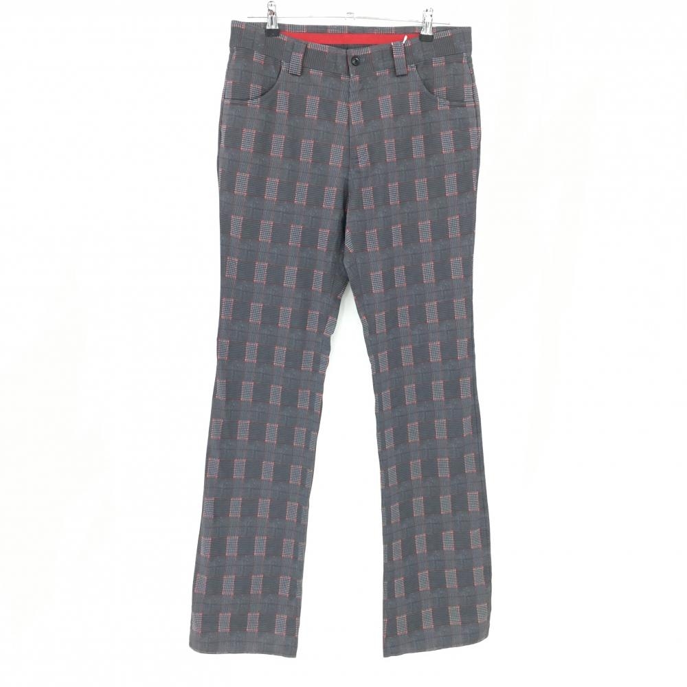 【新品】キャロウェイ パンツ グレー×レッド チェック 裏起毛 撥水 メンズ L ゴルフウェア Callaway