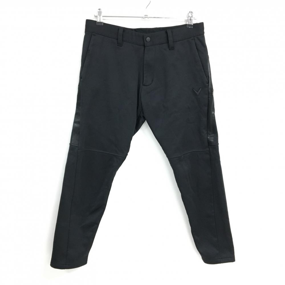 キャロウェイ パンツ 黒 シリコンロゴ 裏起毛 メンズ L ゴルフウェア Callaway