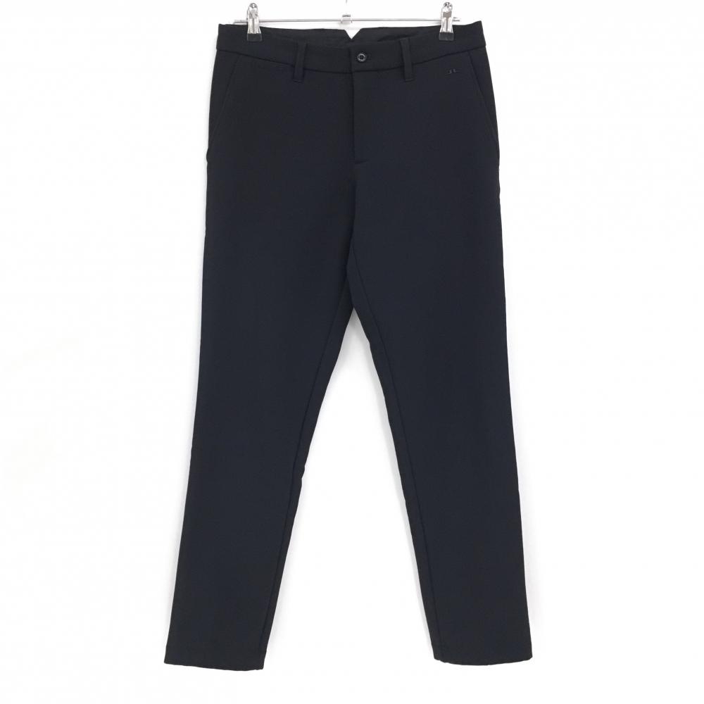 【美品】ジェイリンドバーグ パンツ 黒 裏起毛 メンズ 29/34 ゴルフウェア J．LINDEBERG
