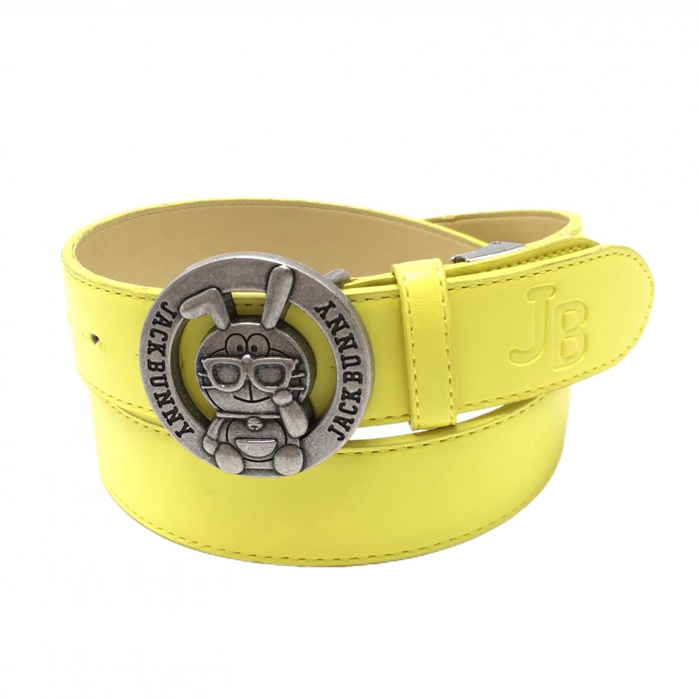 【美品】ジャックバニー×ドラえもん トップ式ベルト イエロー シルバーバックル うさ耳ドラえもん  メンズ  ゴルフウェア Jack Bunny