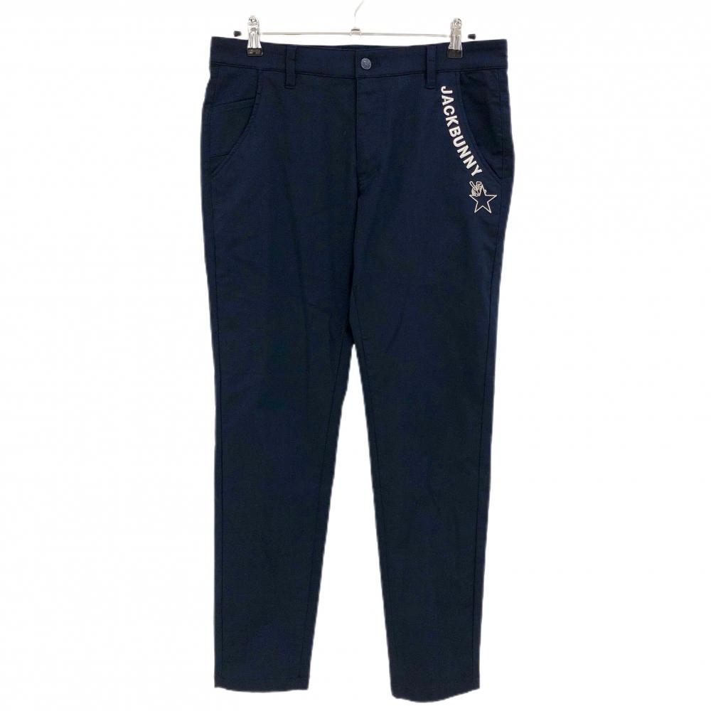 【超美品】ジャックバニー×ドラえもん パンツ ネイビー×シルバー うさ耳ドラえもん メンズ 5(L) ゴルフウェア 2023年モデル Jack Bunny