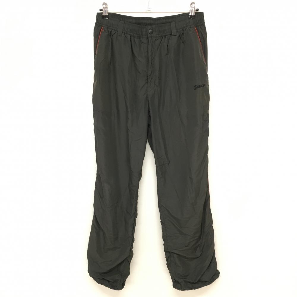 スリクソン パンツ ダークグレー×レッド サイドライン 裾ドローコード  メンズ LL ゴルフウェア SRIXON