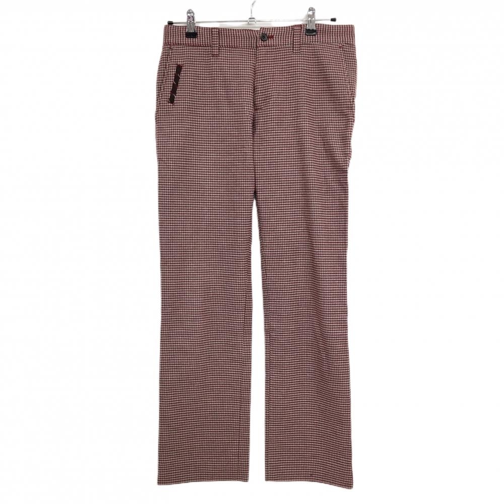 【超美品】ゾーイ パンツ レッド×グレー 千鳥格子 微起毛 コットン混 メンズ 79 ゴルフウェア ZOY