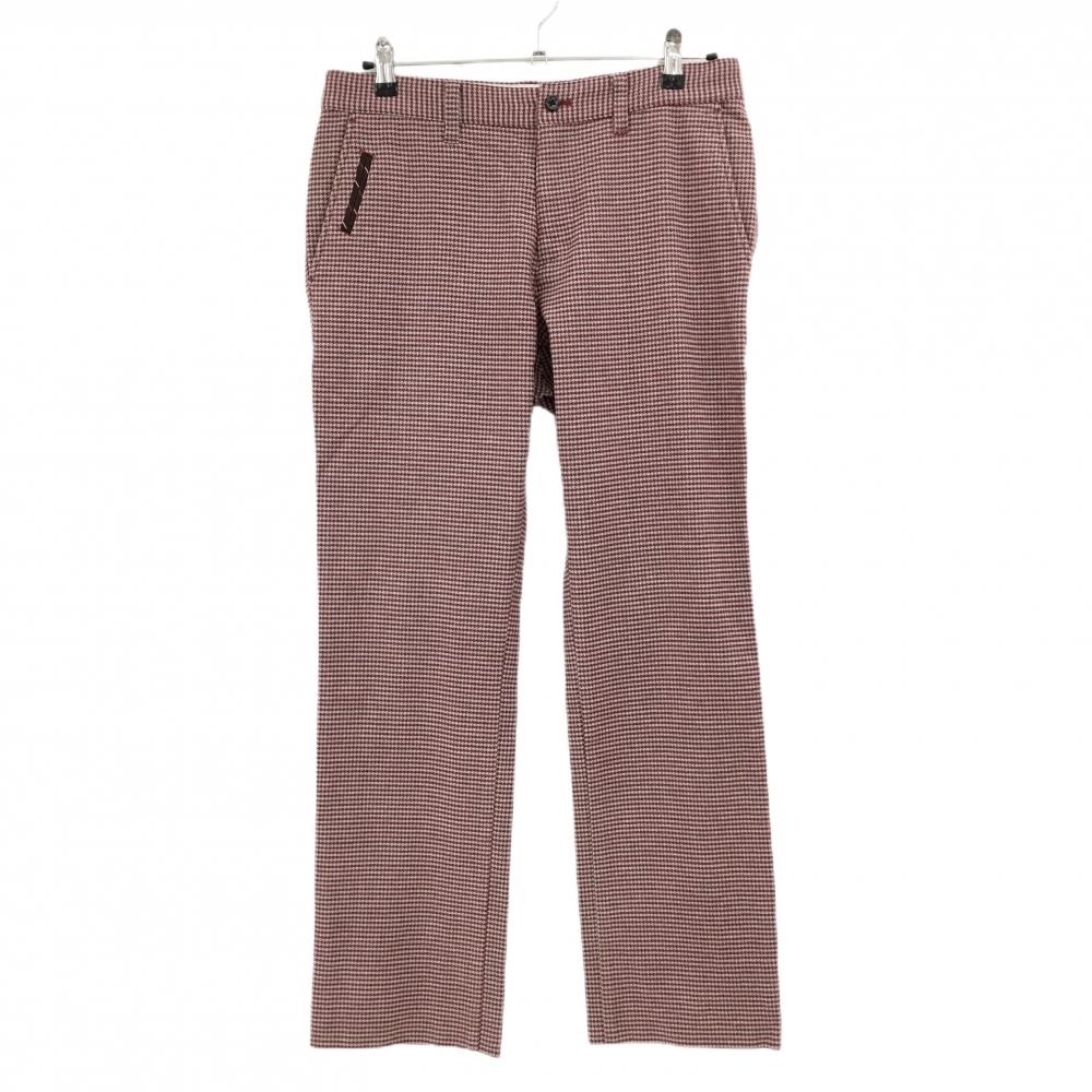 【美品】ゾーイ パンツ レッド×グレー 千鳥格子 微起毛 メンズ 82 ゴルフウェア ZOY
