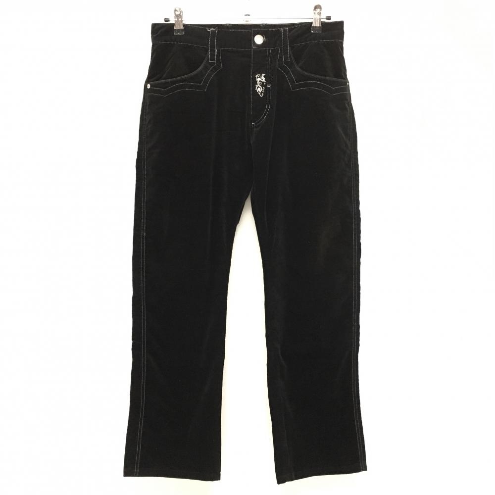 ダンスウィズドラゴン パンツ 黒 表微起毛 ステッチ メンズ 2(M) ゴルフウェア Dance With Dragon