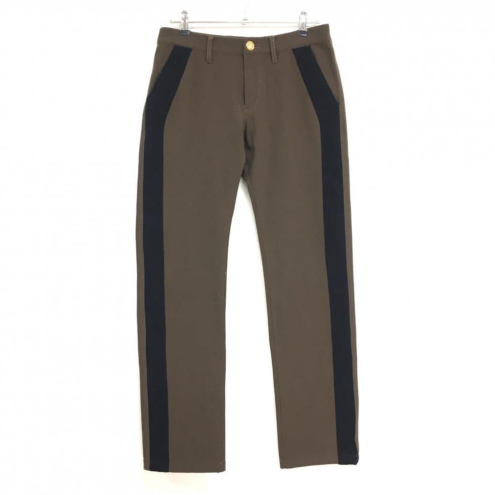 ダンスウィズドラゴン パンツ ブラウン×黒 サイド切替 表微起毛 メンズ 2 ゴルフウェア Dance With Dragon