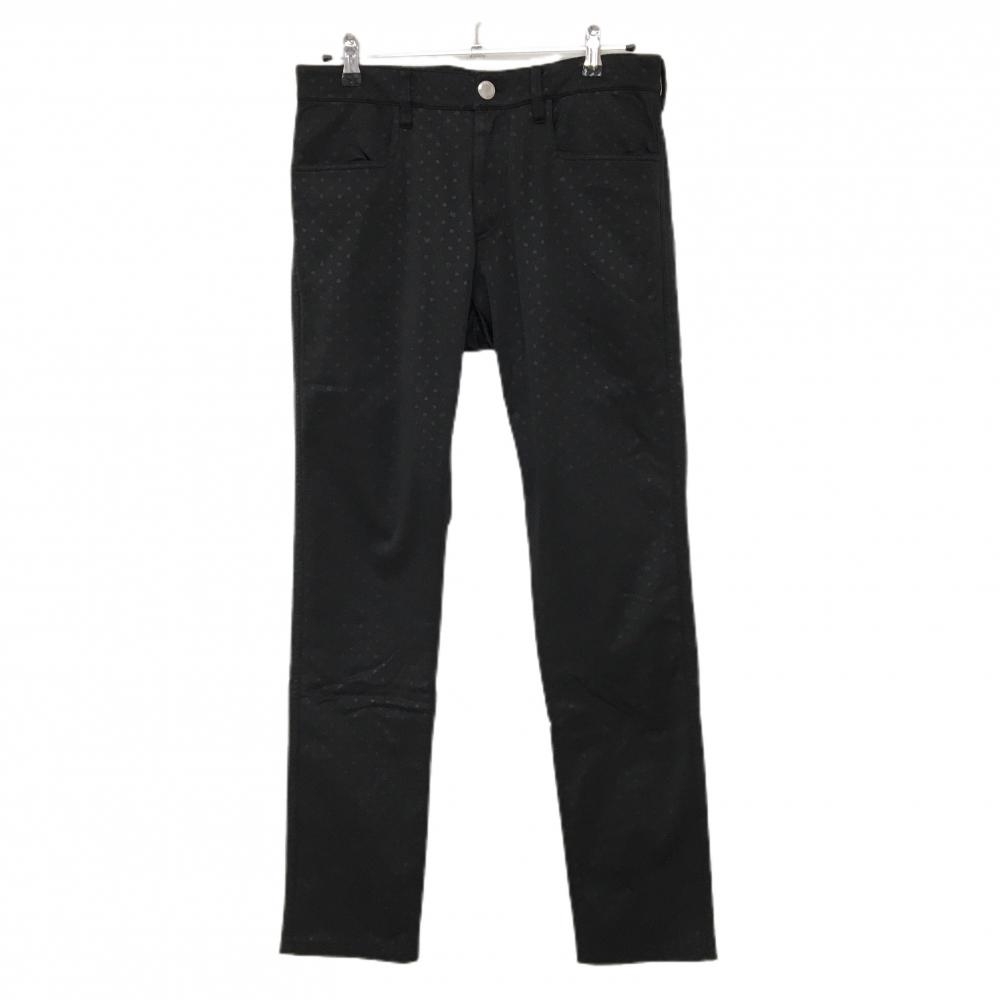 【美品】ダンスウィズドラゴン パンツ 黒系 ドット 裏微起毛  メンズ 2(M) ゴルフウェア Dance With Dragon