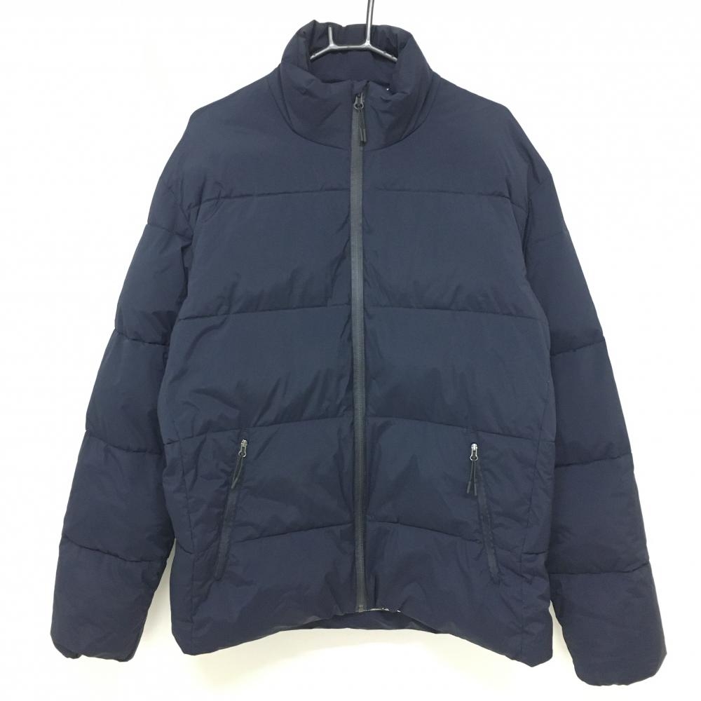 【超美品】ティゴラ 中綿ジャケット ネイビー 後ろ身頃内側アルミ素材 保温性 メンズ 2XL ゴルフウェア 大きいサイズ TIGORA
