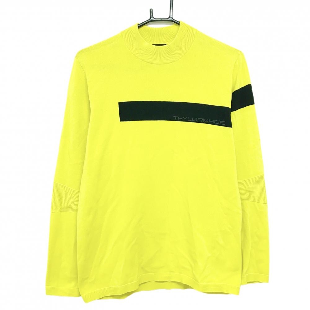【超美品】テーラーメイド セーター イエロー×黒 胸ロゴ ニット メンズ M ゴルフウェア TaylorMade