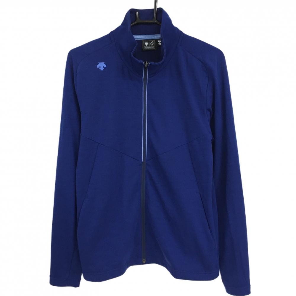 【超美品】デサントゴルフ ジャケット ブルー 袖一部ボーダー 中田英寿  メンズ M ゴルフウェア DESCENTE
