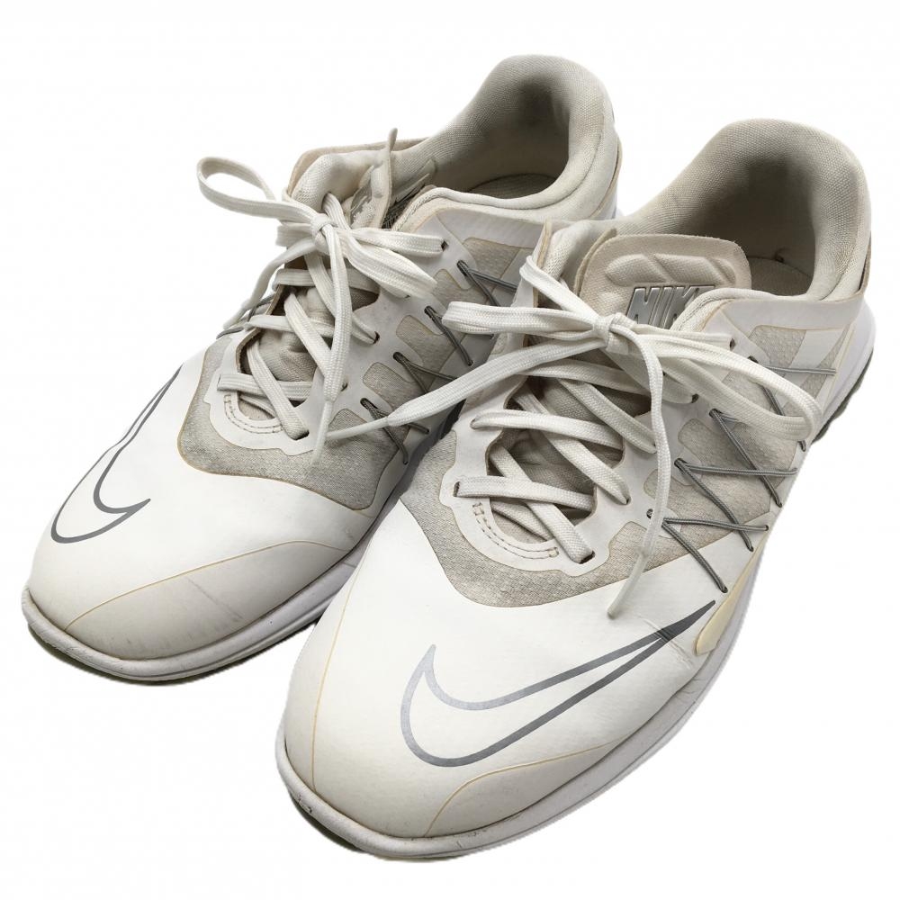 ナイキ ゴルフシューズ 白×グレー 84997-101 LUNARLON スパイクレス  メンズ 25.0 ゴルフウェア NIKE