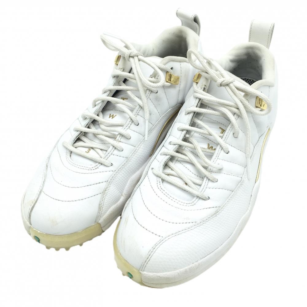ナイキ ゴルフシューズ 白×ゴールド DM0106-117 エアジョーダン12 JUMPMAN メンズ 27.5 ゴルフウェア NIKE
