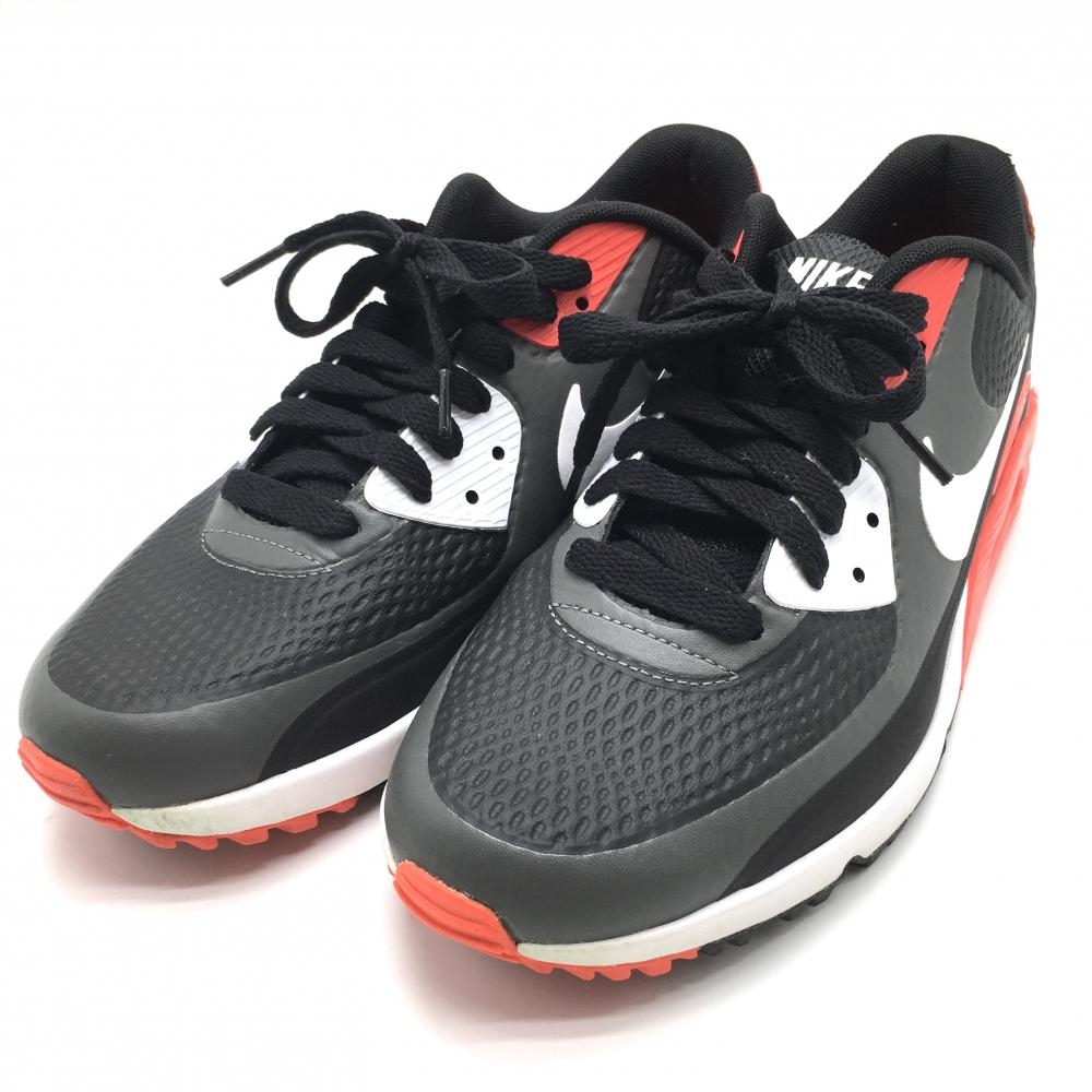 【超美品】ナイキ ゴルフシューズ 黒×白 スパイクレス CU9978-010  AIR MAX 90G メンズ 25.0 ゴルフウェア NIKE