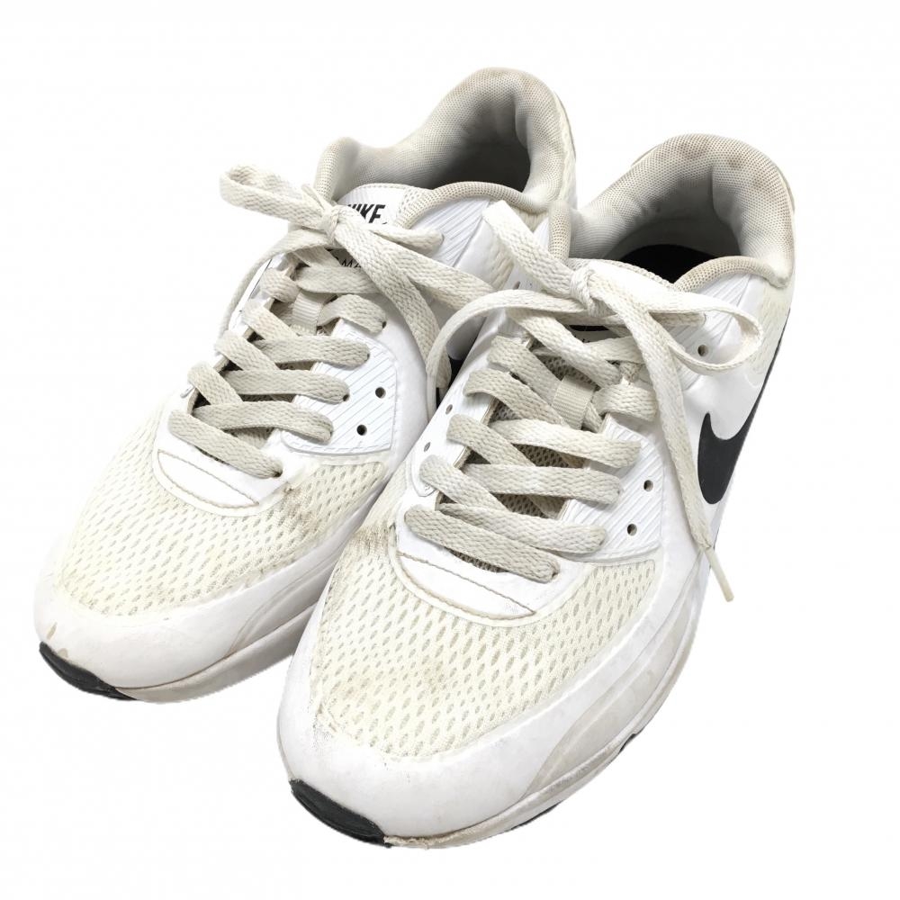ナイキ ゴルフシューズ 白×黒 CU9978-101 AIRMAX 90G スパイクレス  メンズ 25.5 ゴルフウェア NIKE