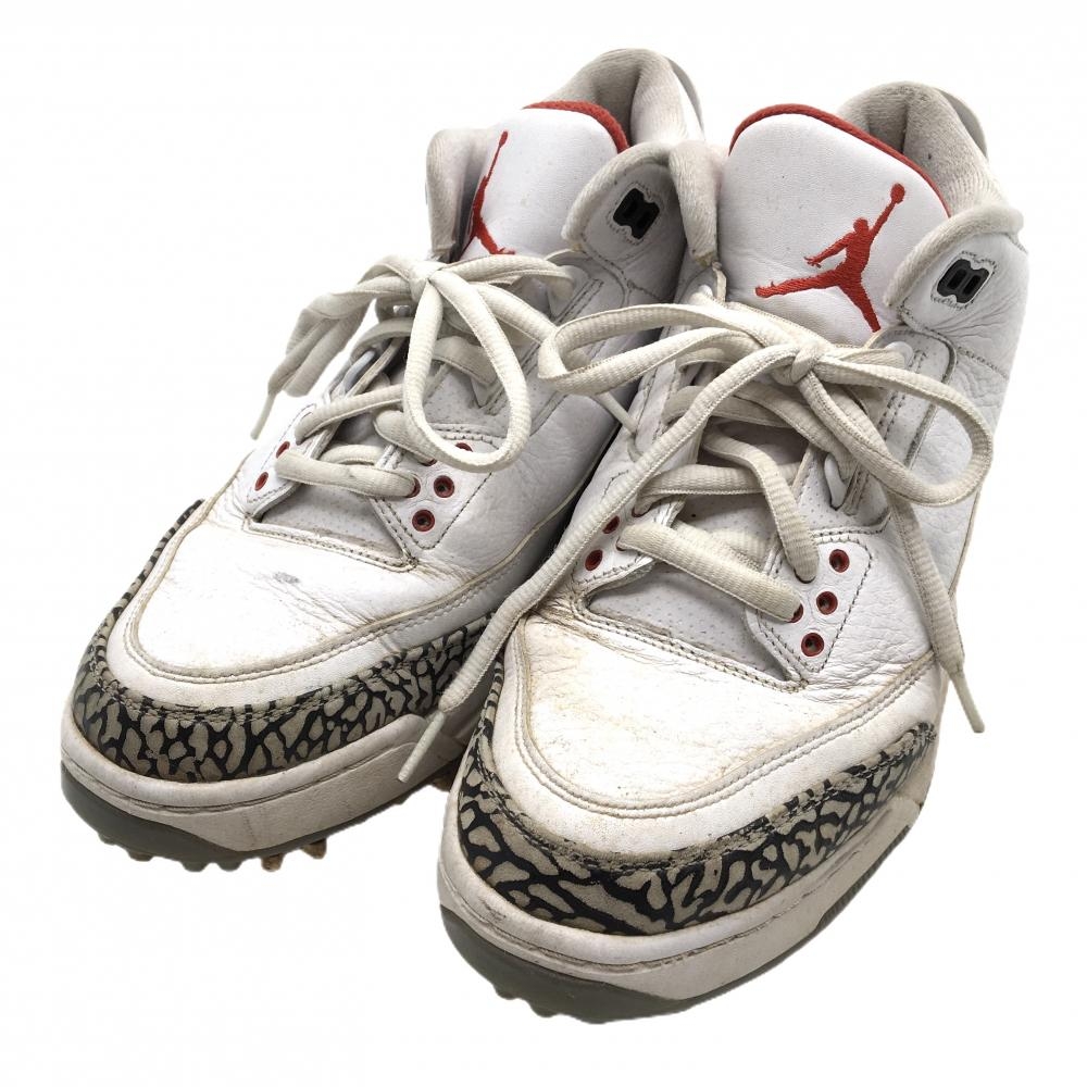 ナイキ ゴルフシューズ 白 AJ3783-100 Air Jordan 3 Retro メンズ 27.0 ゴルフウェア NIKE