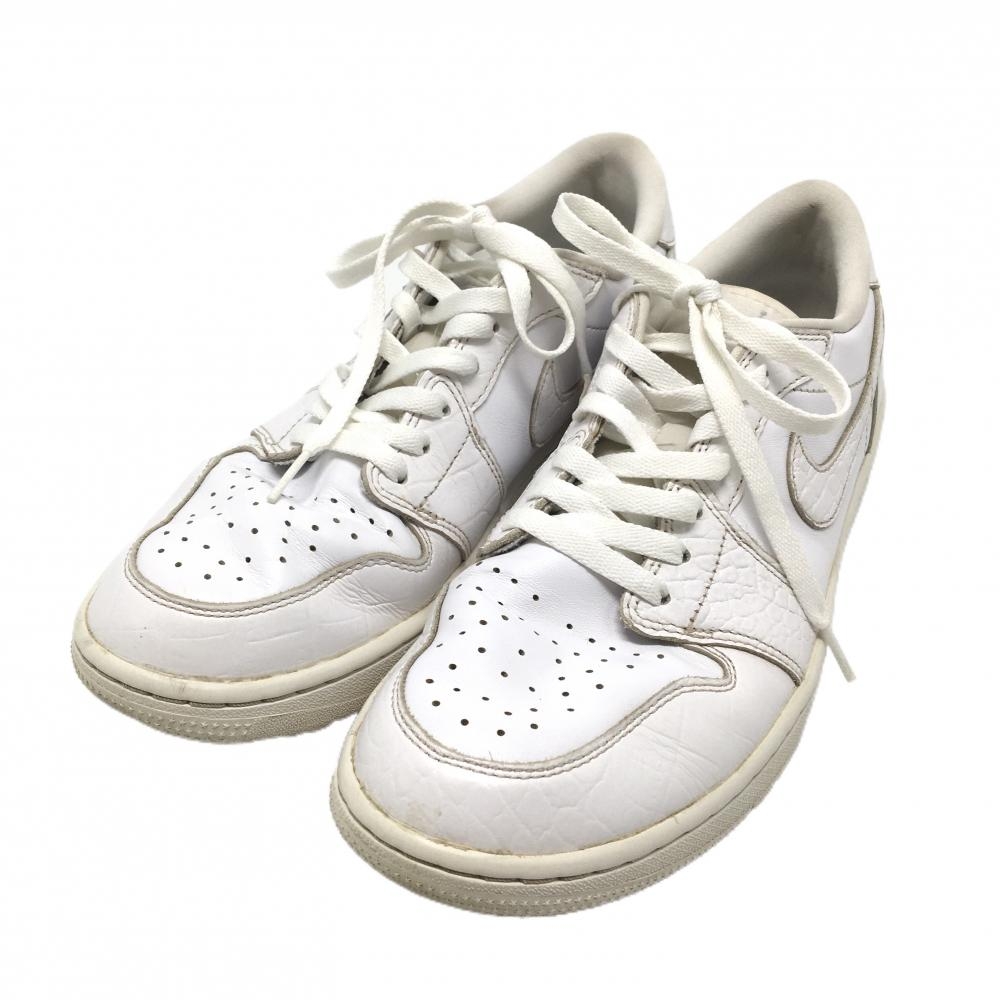【美品】ナイキ ゴルフシューズ 白 DD9315-110 スパイクレス エアジョーダン 1 LOW メンズ 28.0 ゴルフウェア NIKE
