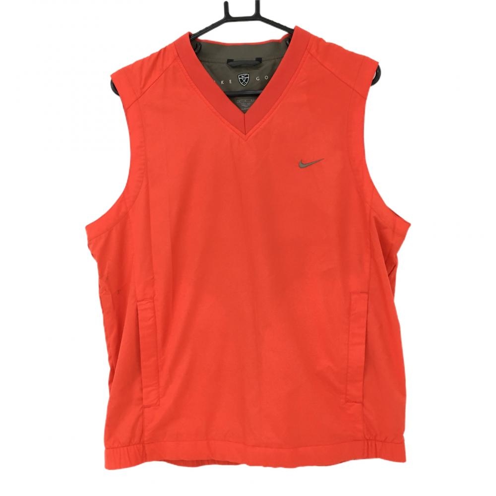 ナイキ アウターベスト レッド 裏地メッシュ  メンズ M ゴルフウェア NIKE