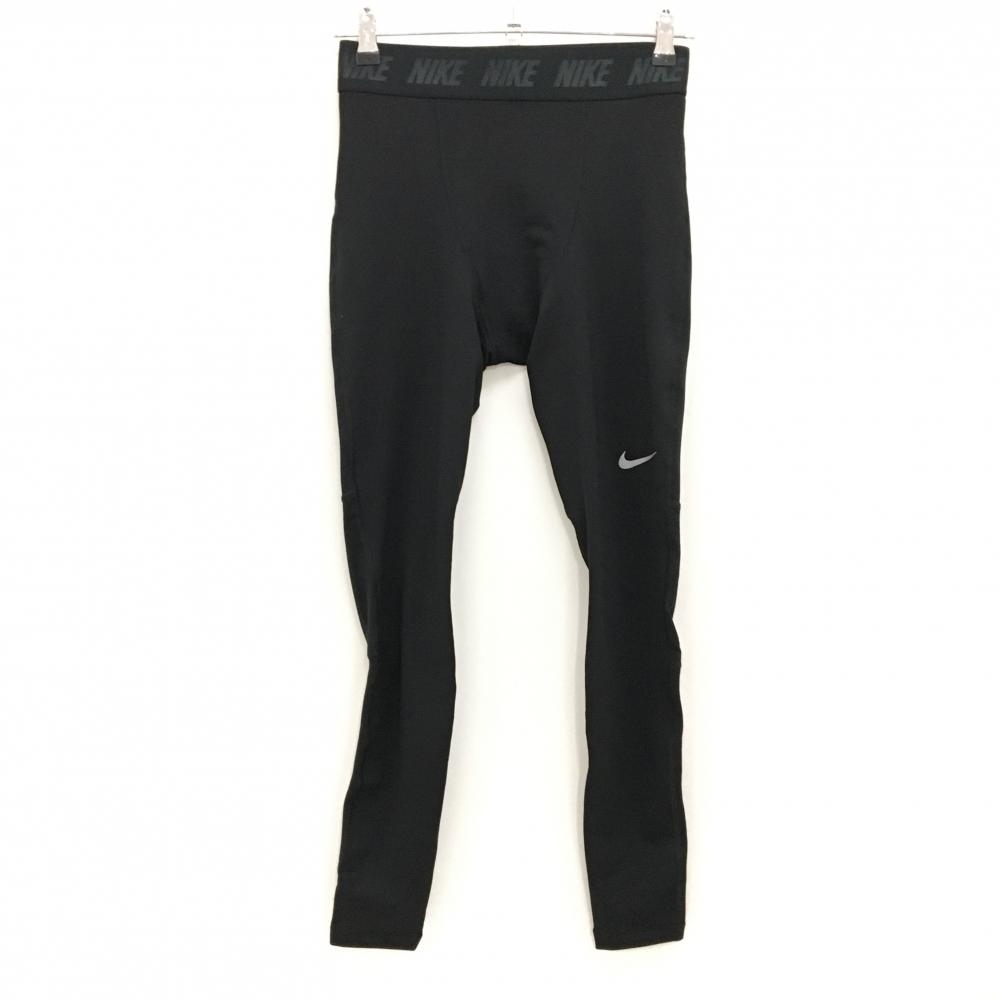 【新品】ナイキゴルフ レギンス 黒 裏微起毛 ロゴ メンズ L ゴルフウェア NIKE
