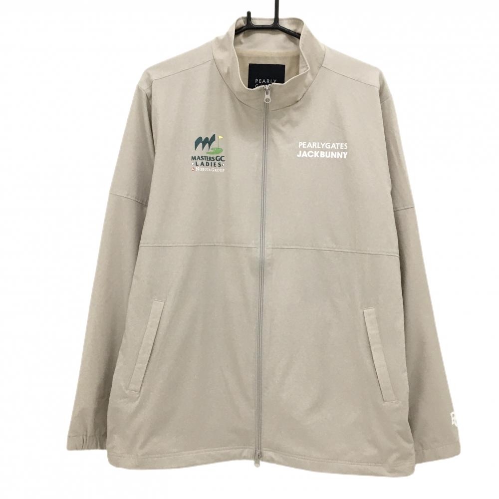 【超美品】パーリーゲイツ ジャケット ベージュ×白×グリーン メンズ 7(2XL) ゴルフウェア 2025年モデル、大きいサイズ PEARLY GATES