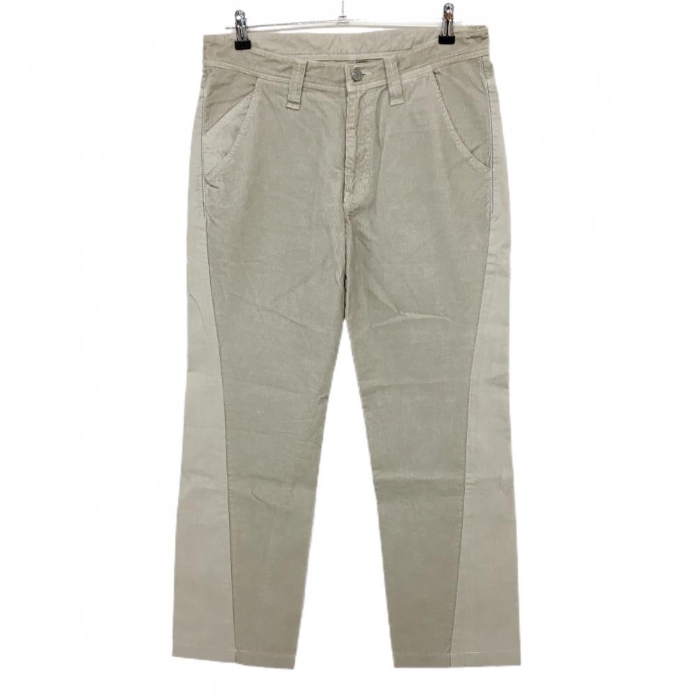 【美品】パーリーゲイツ コーデュロイパンツ ライトベージュ系 切替素材 コットン100％ メンズ 5(L) ゴルフウェア PEARLY GATES