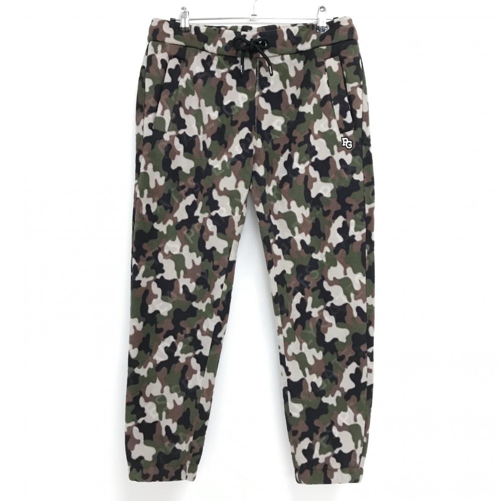 【新品】パーリーゲイツ パンツ カーキ×ブラウン×黒 カモフラ フリース生地 迷彩  メンズ 5(L) ゴルフウェア PEARLY GATES
