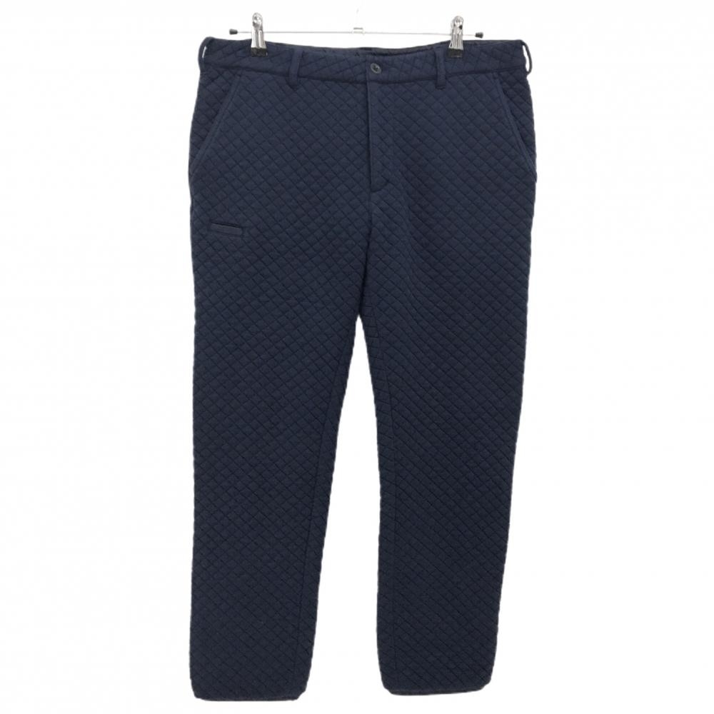 ビームスゴルフ パンツ ネイビー キルティング風 ロゴ刺しゅう ストレッチ メンズ L ゴルフウェア BEAMS GOLF