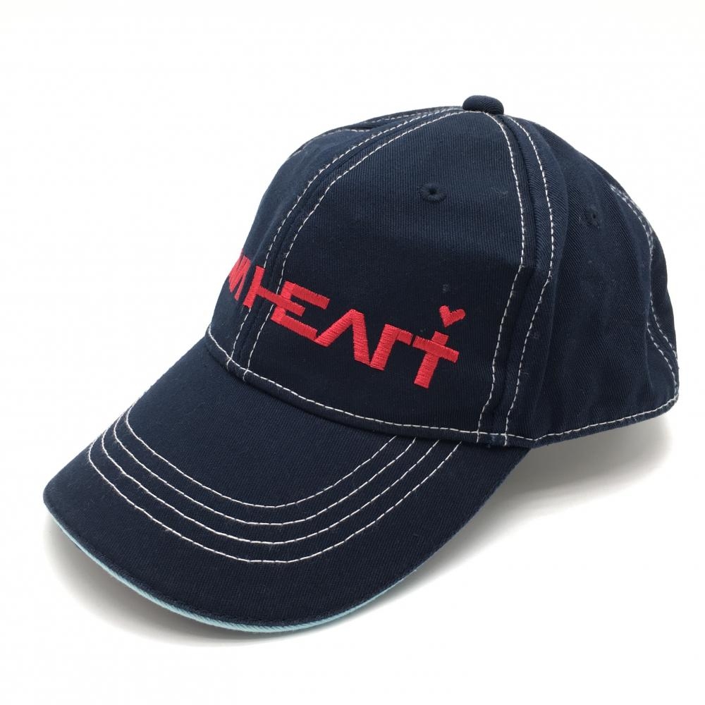ビバハート キャップ ネイビー×レッド 綿100％ ロゴ刺しゅう メンズ 50 ゴルフウェア VIVA HEART