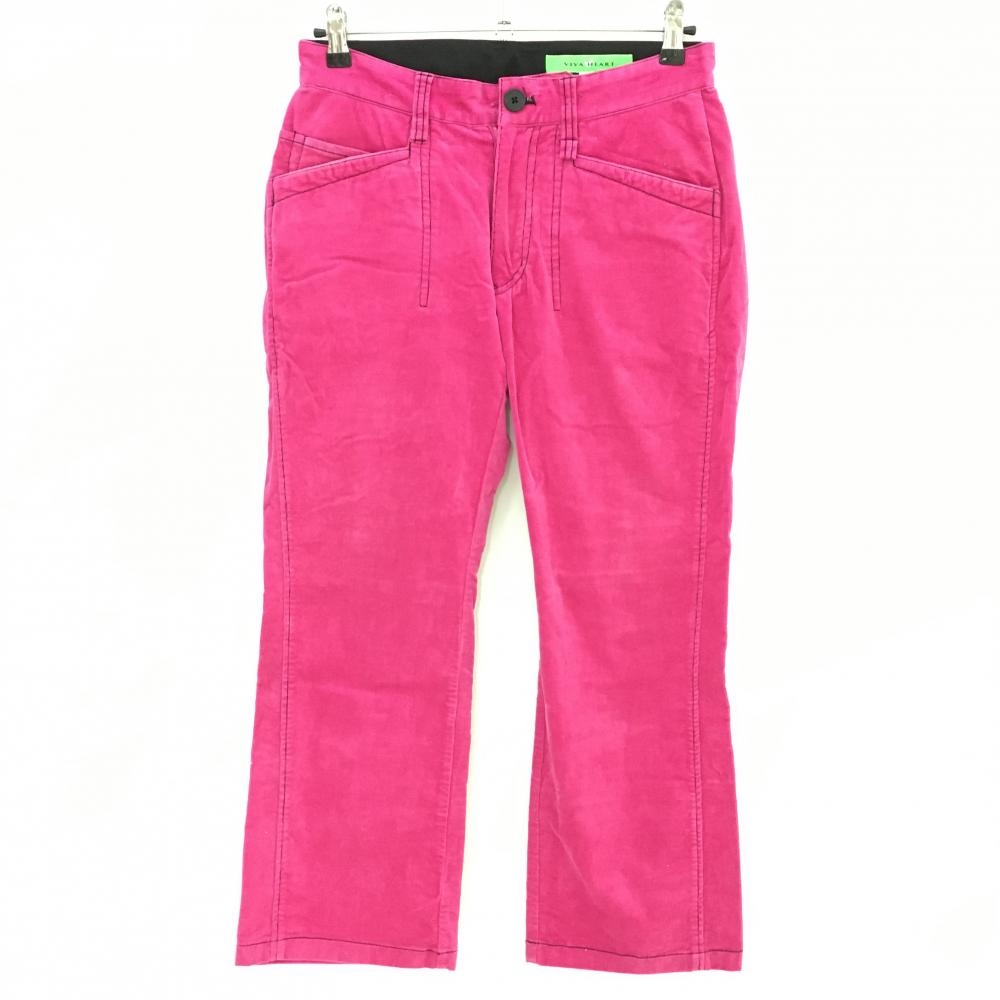 【美品】ビバハート コーデュロイパンツ ピンク 複数ポケット  メンズ 76 ゴルフウェア VIVA HEART