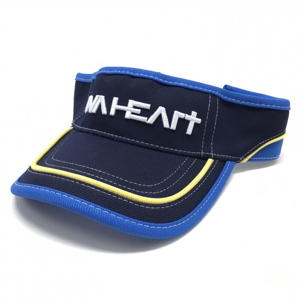 【美品】ビバハート サンバイザー ネイビー×ブルー 立体ロゴ  メンズ  ゴルフウェア VIVA HEART