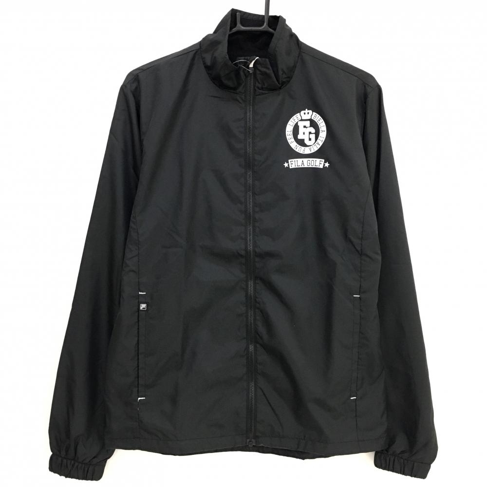 【新品】フィラゴルフ ジャケット 黒×白 裏メッシュ 撥水 メンズ M ゴルフウェア FILA GOLF
