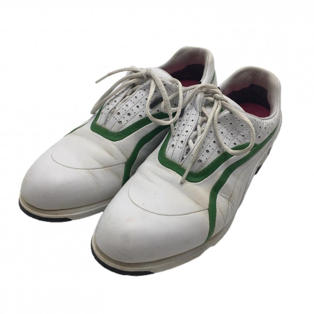 プーマ ゴルフシューズ 白×グリーン 一部パンチング GORETEX スウィングGTX 183419 メンズ 26.0 ゴルフウェア PUMA