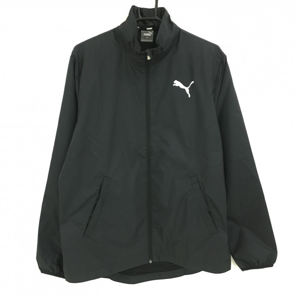 【未使用品】プーマ ジャケット 黒 ロゴ白 裏地メッシュ メンズ L ゴルフウェア 2024年モデル PUMA
