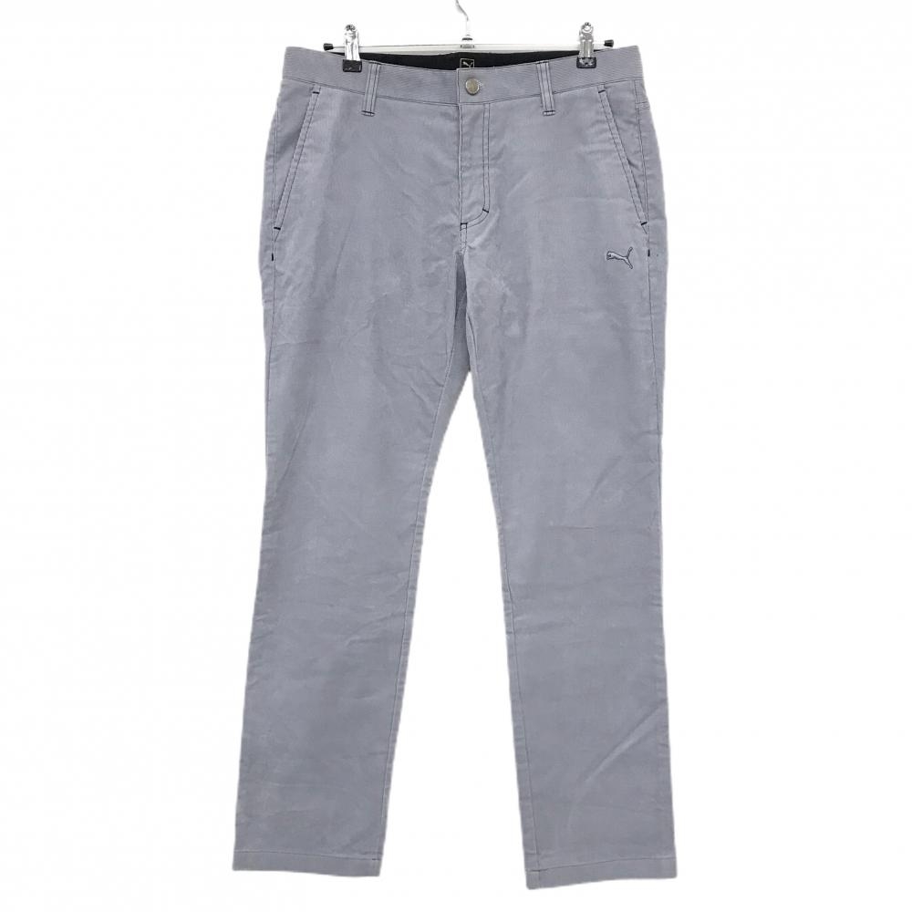 【美品】プーマ コーデュロイパンツ グレー 無地 メンズ 85 ゴルフウェア PUMA