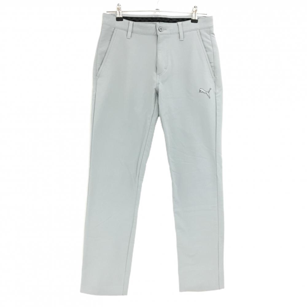 プーマ パンツ ライトグレー 裏起毛 ストレッチ ロゴ刺しゅう  メンズ S ゴルフウェア PUMA